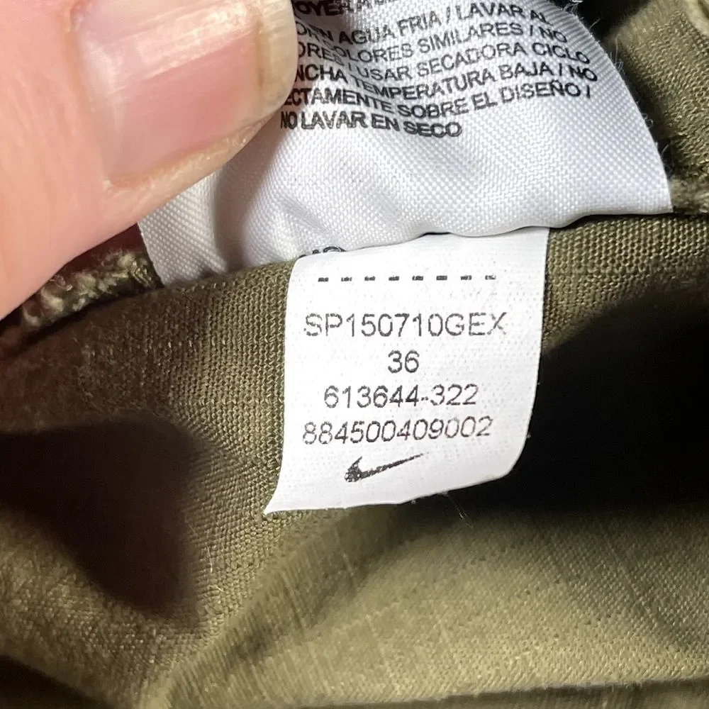 Nike Shorts Mens 36‎ Green Cargo Woven Ripstop Outdoor 10